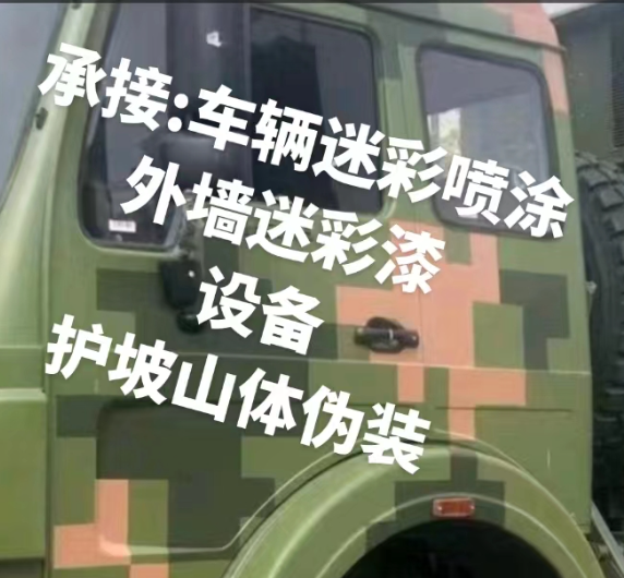 宁河外墙和地面的迷彩漆施工